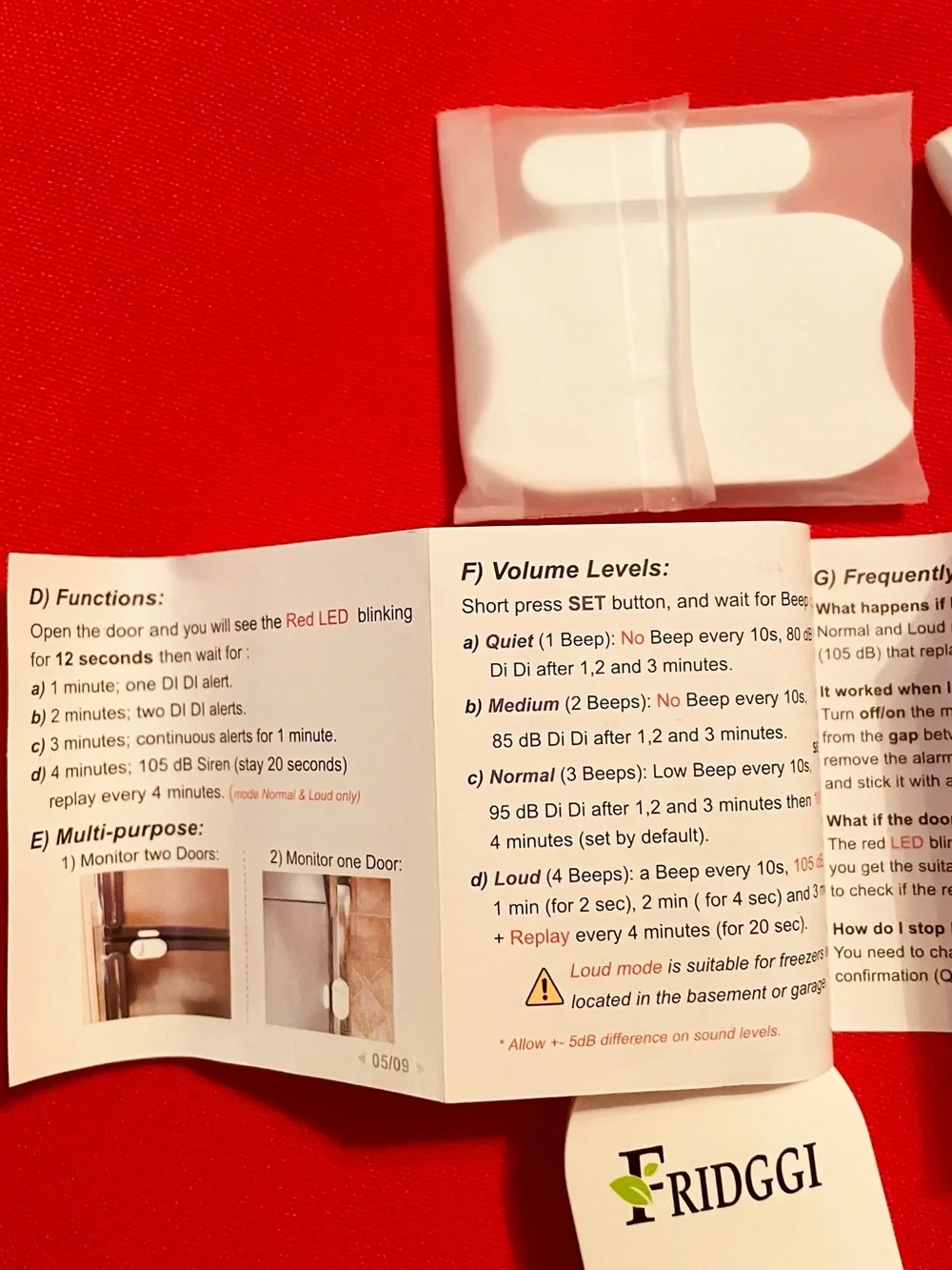 Fridggi Fridge Door Alarm - White